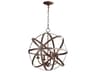 Celeste 4-Light Oiled Bronze Candelabra Round Chandelier