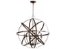 Celeste 6-Light Oiled Bronze Candelabra Round Chandelier