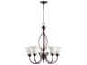 Spencer 5-Light Oiled Bronze With Satin Opal Glass Bell Chandelier