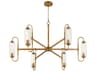 Whitmire 6-Light Brushed Brass Candelabra Chandelier