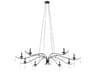 Lorelei 8-Light Matte Black Candelabra Chandelier