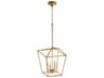 Gabriel 4-Light Gold Leaf Candelabra Chandelier