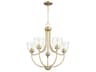 Enclave 5-Light Aged Brass With Clear Seeded Bell Chandelier