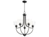 Enclave 5-Light Oiled Bronze With Clear Seeded Glass Bell Chandelier