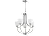 Enclave 5-Light Satin Nickel Glass Bell Chandelier