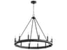Aura 12-Light Noir Black Candelabra Chandelier
