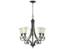 Bryant 5-Light Oiled Bronze Glass Bell Chandelier