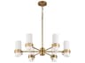 Sojourn 6-Light Brushed Brass Candelabra Chandelier