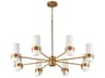 Sojourn 8-Light Brushed Brass Candelabra Chandelier