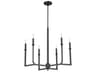 Merrick 6-Light Matte Black Candelabra Chandelier
