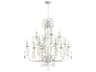 Ariel 12-Light Persian White Crystal Candelabra Tiered Chandelier