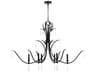 Majesty 6-Light Matte Black Candelabra Chandelier