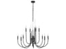 Summit 12-Light Textured Black Candelabra Chandelier
