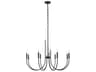 Summit 8-Light Textured Black Candelabra Chandelier