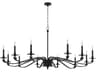 Chantelle 12-Light Matte Black Candelabra Chandelier