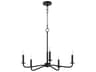 Rutherford 5-Light Matte Black Candelabra Chandelier