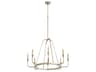 Marquee 8-Light Aged Silver Leaf Candelabra Round Chandelier