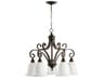 Bryant 5-Light Oiled Bronze With Satin Opal Glass Bell Chandelier