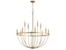 Tribute 12-Light Aged Brass Candelabra Chandelier