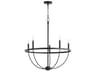 Tribute 5-Light Matte Black Candelabra Chandelier