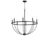 Tribute 8-Light Matte Black Candelabra Chandelier