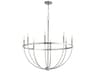Tribute 8-Light Satin Nickel Candelabra Chandelier