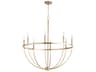 Tribute 8-Light Aged Brass Candelabra Chandelier