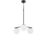 Jasper 3-Light Matte Black Globe Chandelier
