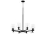 Veno 8-Light Matte Black Chandelier