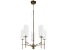 Hamilton 5-Light Dark Brass Cylinder Chandelier