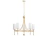 Lee Boulevard 5-Light Aged Brass Cylinder Chandelier