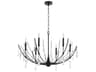 Eloise 6-Light Matte Black Candelabra Chandelier