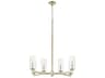 Merrick 6-Light Aged Silver Leaf Cylinder Chandelier