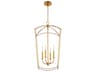 Mantle 4-Light Gold Leaf Pendant