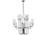Charlotte 12-Light Matte Black Cylinder Chandelier