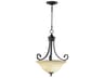 Bryant 3-Light Oiled Bronze Glass Bowl Pendant