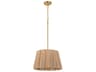 Anton 3-Light Brushed Brass Drum Pendant