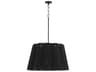 Anton 6-Light Matte Black Drum Pendant