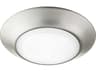 1-Light Satin Nickel Round Flush Mount