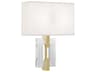 Lincoln 2-Light Modern Brass Crystal Wall Sconce