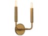 Mavisten Edition Carbonia 2-Light Lacquered Burnished Brass Wall Sconce