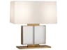 Sloan Lead Crystal Aged Brass Table Lamp
