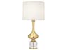 Jeannie Modern Brass Clear Crystal Buffet Lamp