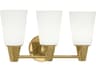 Wheatley 3-Light Modern Brass Vanity Light