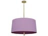 Williamsburg Custis 3-Light Ludwell Lilac Greenhow Grape Purple Drum Pendant