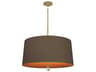 Williamsburg Custis 3-Light Revolutionary Storm William Of Orange Brown Drum Pendant