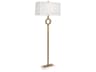 Oculus Warm Brass White Marble Floor Lamp