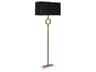 Oculus Warm Brass White Marble Floor Lamp