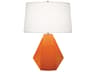 Delta Table Lamp in Pumpkin Glazed Ceramic