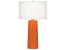 Mason Table Lamp in Pumpkin Glazed Ceramic